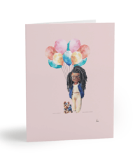 Grace w/ Balloons HarperIman Greeting Card