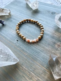 Image 1 of Tiny Sunstone + Sandalwood Bracelet 