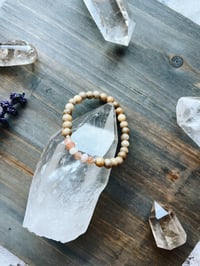 Image 2 of Tiny Sunstone + Sandalwood Bracelet 