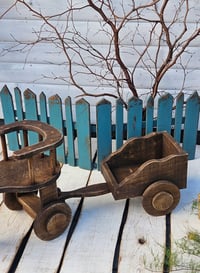 Image 2 of SET *Wooden rustic   bicycle + cart  * 