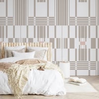 Image 5 of Opulent Grid Neutral Art Deco Wallpaper