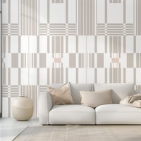 Image 3 of Opulent Grid Neutral Art Deco Wallpaper