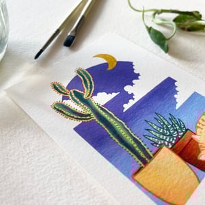 Image of Cats + Plants III: Cactus, individual or set