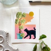 Image 1 of Cats + Plants III: Monstera, individual or set