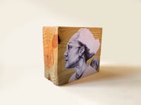 Image 3 of Portrait on Wood Block