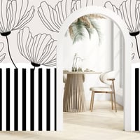 Image 2 of  Stripe  Petals Ivory Wallpaper