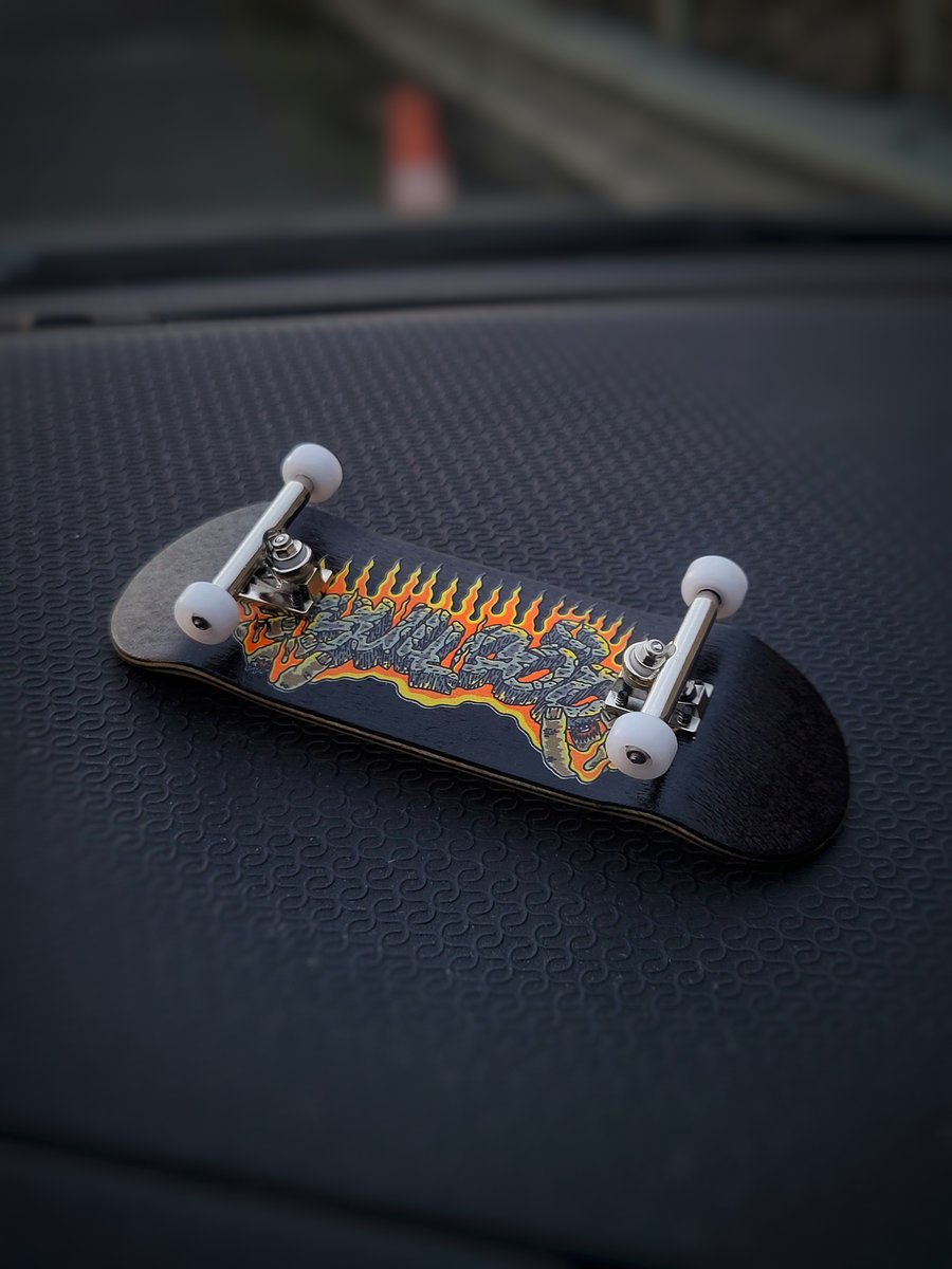 Image of 💀 HALLOWEEN Flaming Hands | Premium Fingerboard 🎃