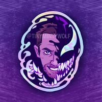 Venom holographic sticker+charm