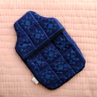Image 3 of Indigo Sawtooth Hot Water Bottle Cover