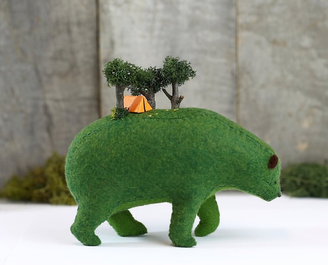 Camping Under the Trees Soft Sculpture