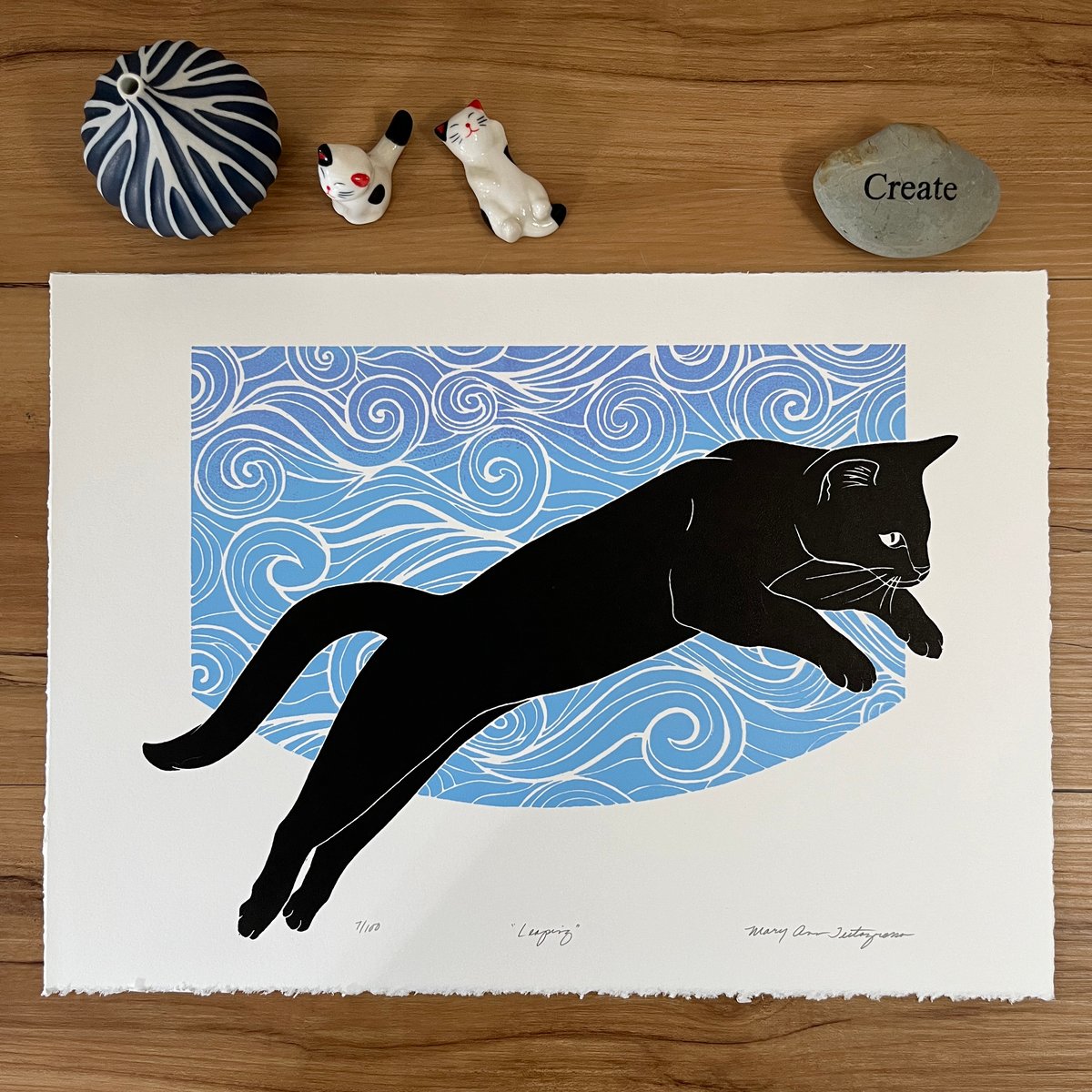 Leaping Cat | Mary Ann Testagrossa Art