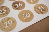 Image 2 of Date Dots Sticker Sheet - Kraft (24-017A)