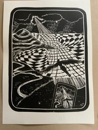 Image 3 of I Imagine I’m a Bird, I Dream I am Flying - Lino print 