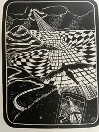 Image 4 of I Imagine I’m a Bird, I Dream I am Flying - Lino print 