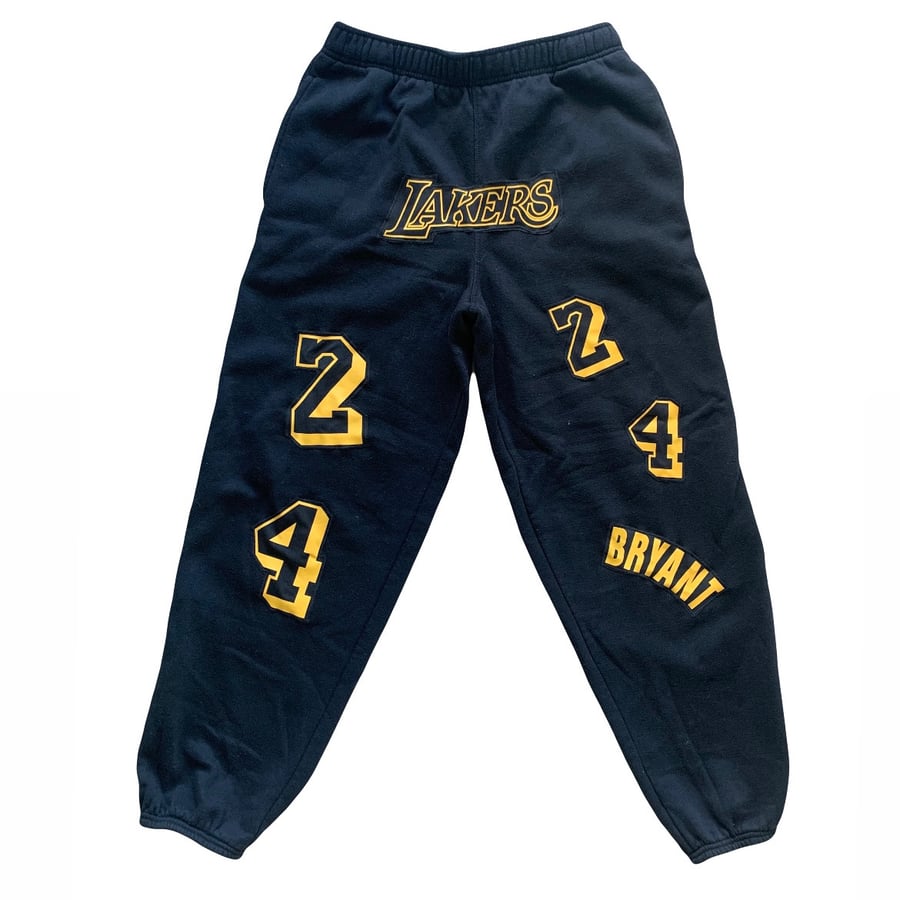 Image of Reworked LA Lakers Kobe Bryant Joggers Blk