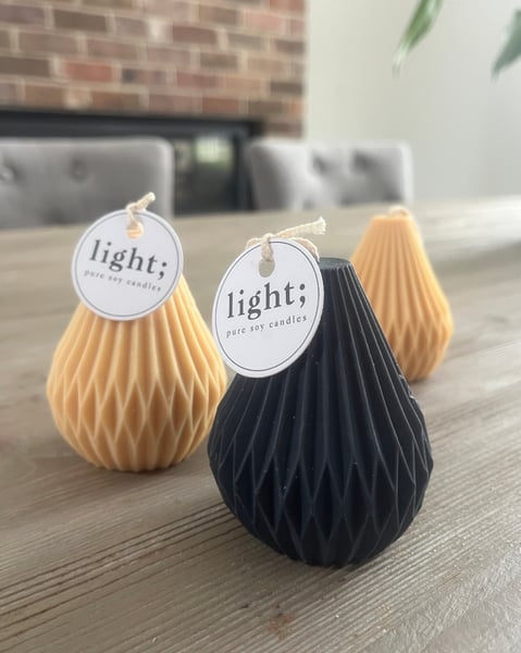 Image of *Sale* Decorative Pillar Candle - Pear