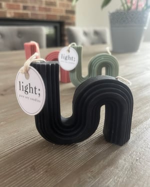 Image of *Sale* Decorative Pillar Candles - Wave