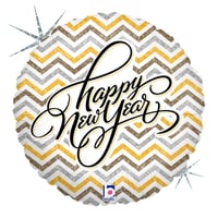 Metallic Chevron New Year