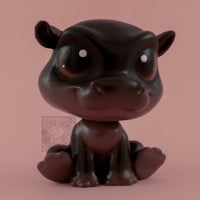 Image 1 of Moo Deng - A pygmy hippo custom