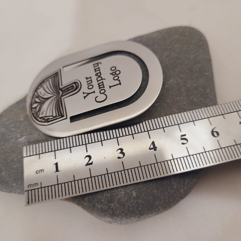 Image of Custom Company Logo Metal Bookmarks - Christmas Gift / Corporate Event Giveaway Bookmark.