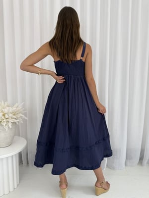 Image of Lesley cotton dress - navy