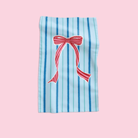 Image 2 of Blue Bow Christmas Tea Towel