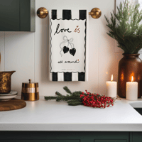Image 1 of Love Actually Christmas Tea Towel