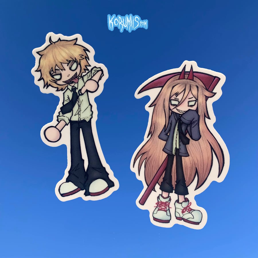 Image of chainsaw man stickers