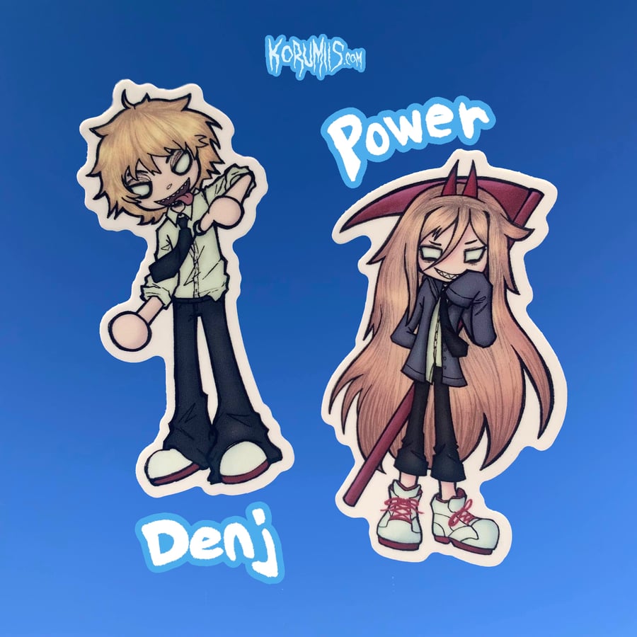 Image of chainsaw man stickers