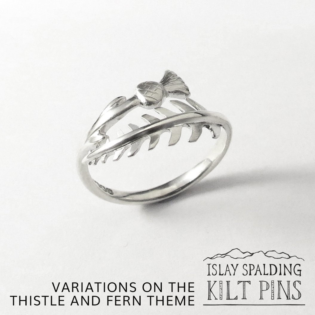 Image of Thistle and Fern Kilt Pin