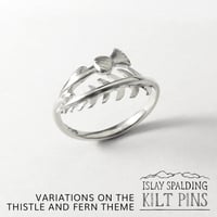 Image 3 of Thistle and Fern Kilt Pin