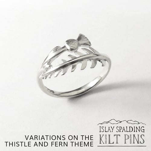Image of Thistle and Fern Kilt Pin