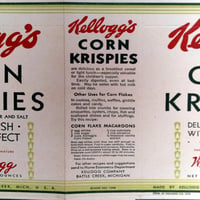 Image 2 of Kelloggs Corn Krispies (1933) - complete cereal box - NOS