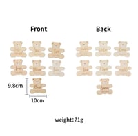 Image 3 of Wooden Bear Baby Milestone Cards 7pc/set Front & Back 