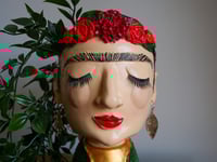 Image 3 of Frida inspired plant pot Forest Green and Gold