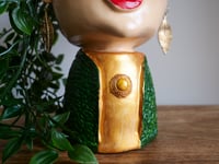 Image 2 of Frida inspired plant pot Forest Green and Gold