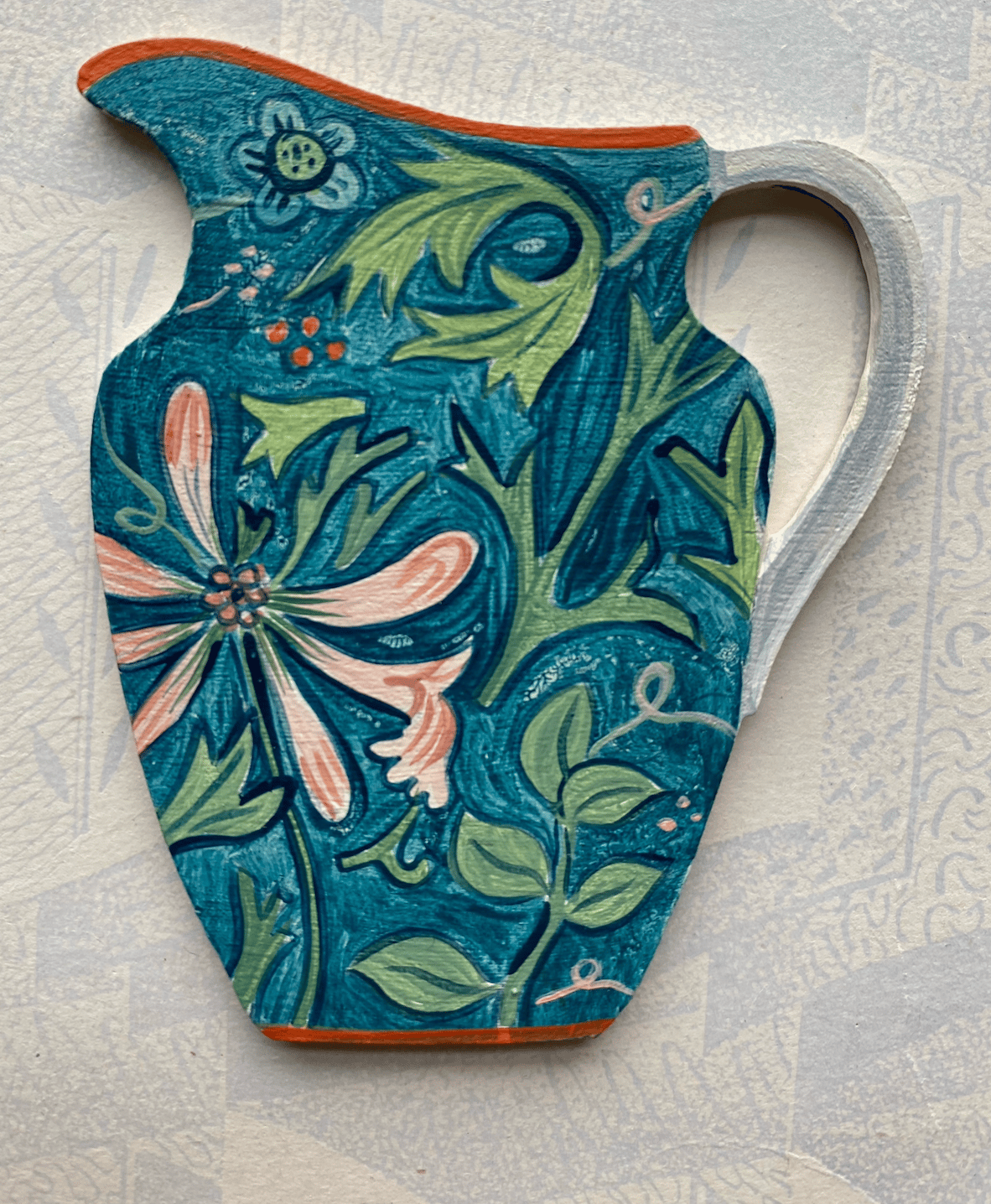 Image of Tiny jug decoration William Morris (B)