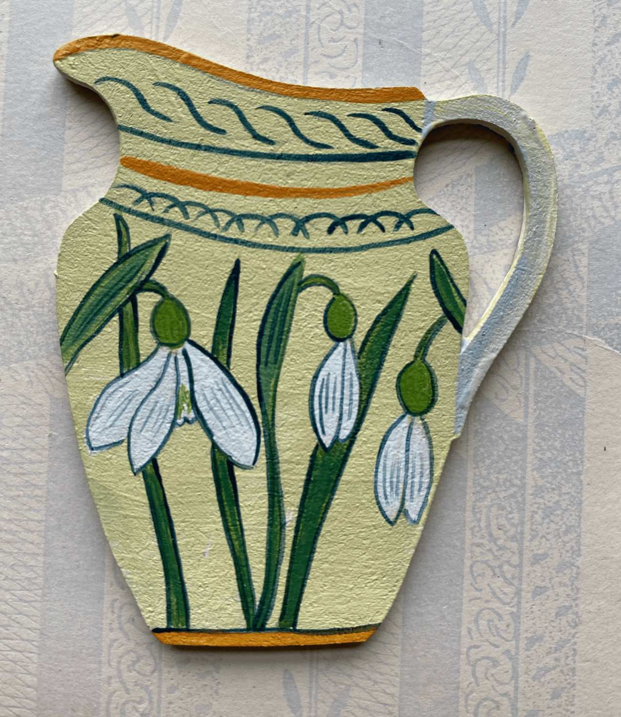 Image of Tiny jug decoration Snowdrops (A)