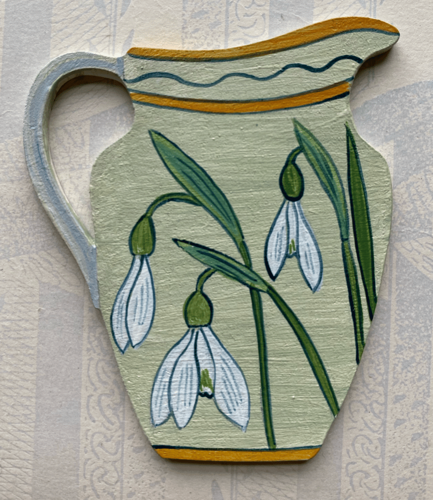 Image of Tiny jug decoration Snowdrops (B)