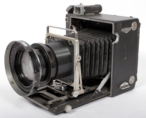 Image of Graflex Speed Graphic 4X5 Camera + Aero Ektar 178mm F2.5 + holders + film (u)