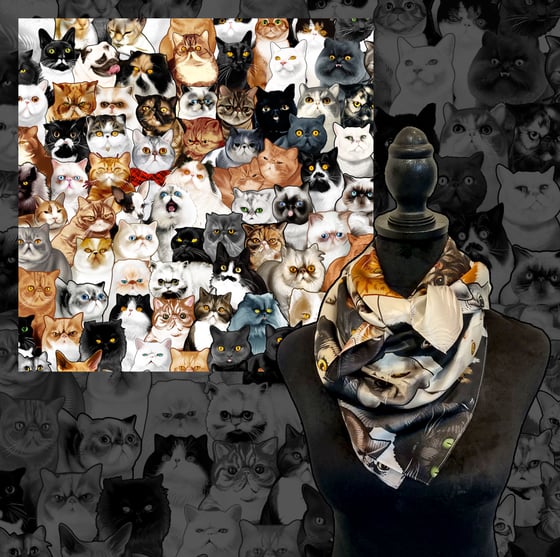 Image of Catmina 2024 - Square Silk Scarf 