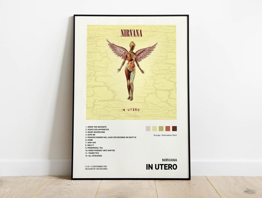 Nirvana - In Utero Music Album Poster