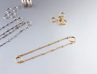 Image 2 of Classic Golden Ear Chains - Stretched Ears - Layering - Piercing Chains 1.2mm 16G