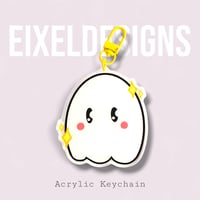 Kawaii Ghost Acrylic Keychain