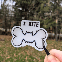 Image 1 of I Bite Sticker