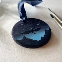 Image 2 of Twilight Flight (small), ceramic bisque ornament