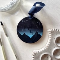 Image 1 of Dusk Flight (large), ceramic bisque ornament