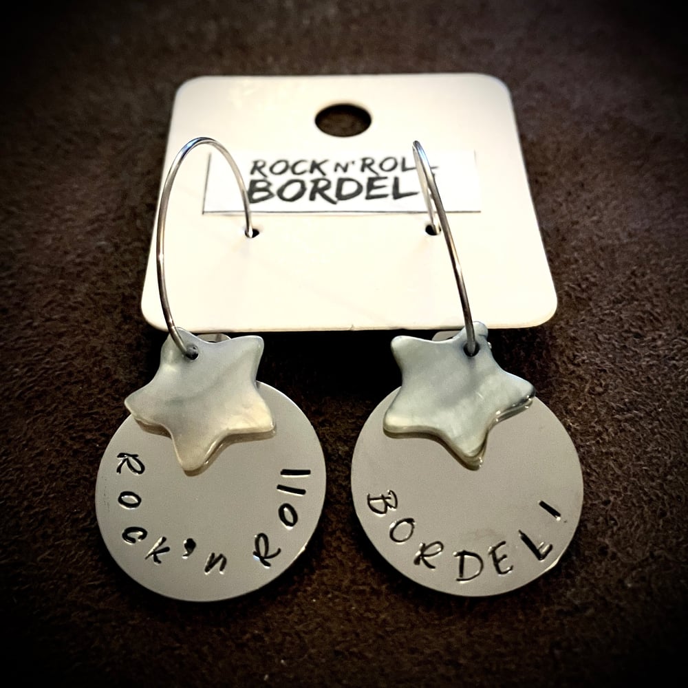 Image of BO argentée et gris bleuté "Rock'n Roll BORDEL!"