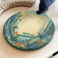 Image 2 of Just Passing Through, ceramic bisque ornament