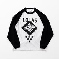 Image 1 of Rat Poison Raglan Longsleeve Tee [WHITE/BLACK]